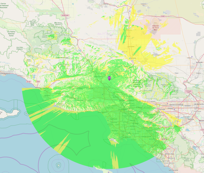 Contract Peak Coverage map