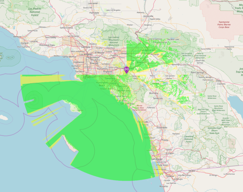Pleasants Peak Coverage map