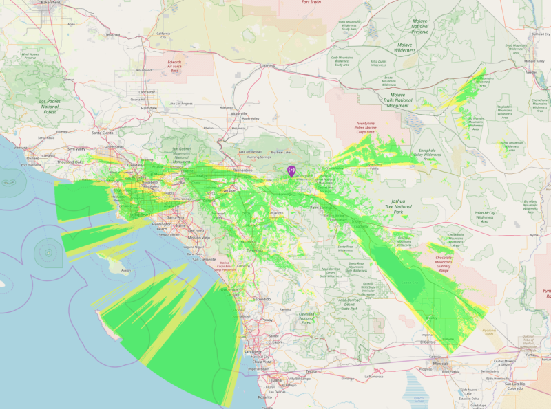 Snow Peak Coverage map